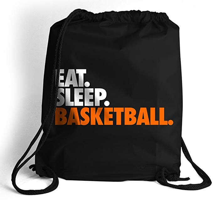 Eat. Sleep. Basketball. Cinch Sack | Basketball Bags by ChalkTalkSPORTS | Multiple Colors