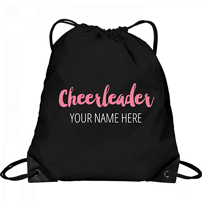Custom Cheerleader Clinch Bag: Port & Company Drawstring Bag