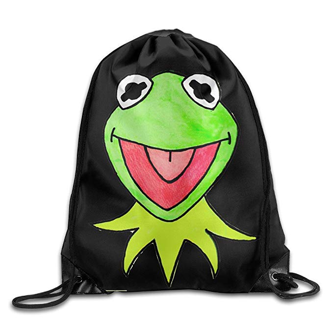 Stringiing Drawstring Backpack Bag Cartoon Head Muppets