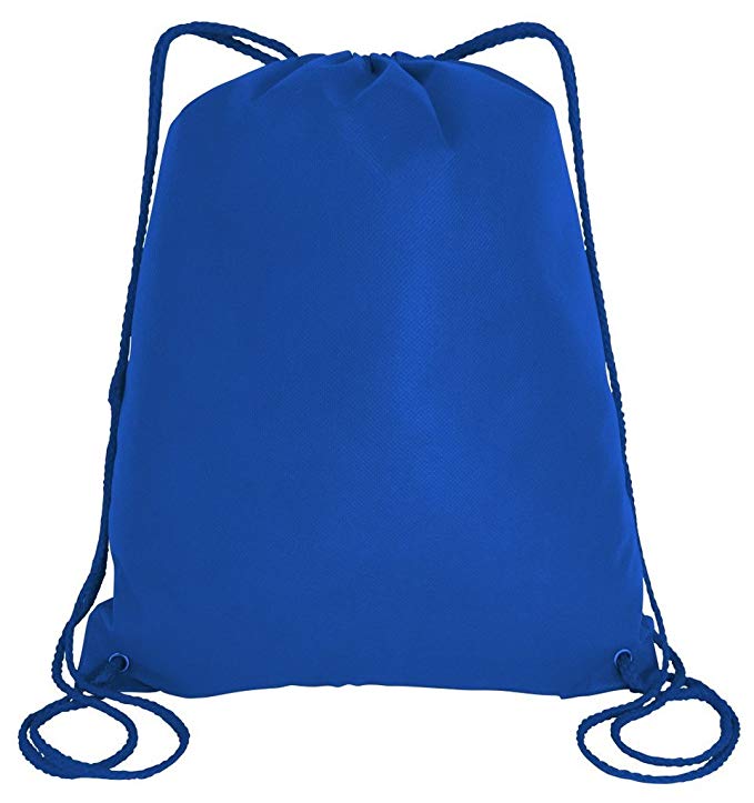 Pack of 12 Large Size Non-Woven Budget Friendly Drawstring Bags, Backpacks 16