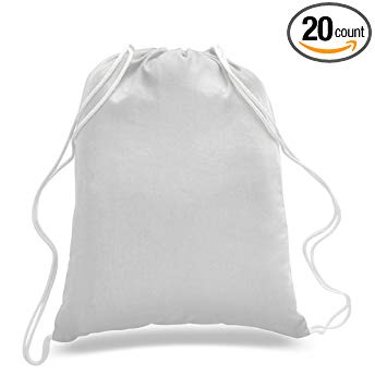Georgiabags Great Deal! (20 Pack) Budget Friendly Sport Drawstring Backpack%100 Cotton Bags for Sport,Gym, ECONOMICAL SPORT PACKS