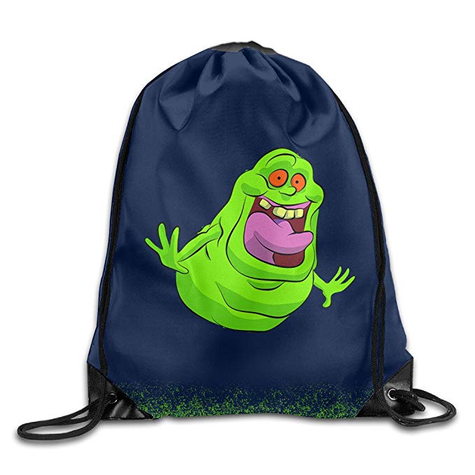 Ghostbusters Slimer Logo Travel Gym Bag Drawstring Backpack/Rucksack