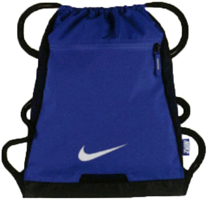 NIKE Alpha Adapt Team Training Drawstring Gymsack Backpack 600 Denier Sport Bookbag (University Blue/ with Signature White Swoosh)