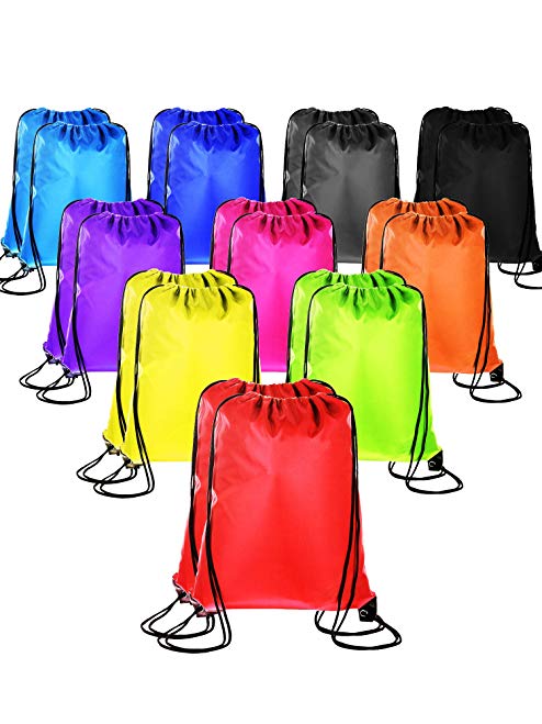 BBTO 20 Pieces Drawstring Backpack Sport Bags Cinch Tote Bags for Traveling and Storage