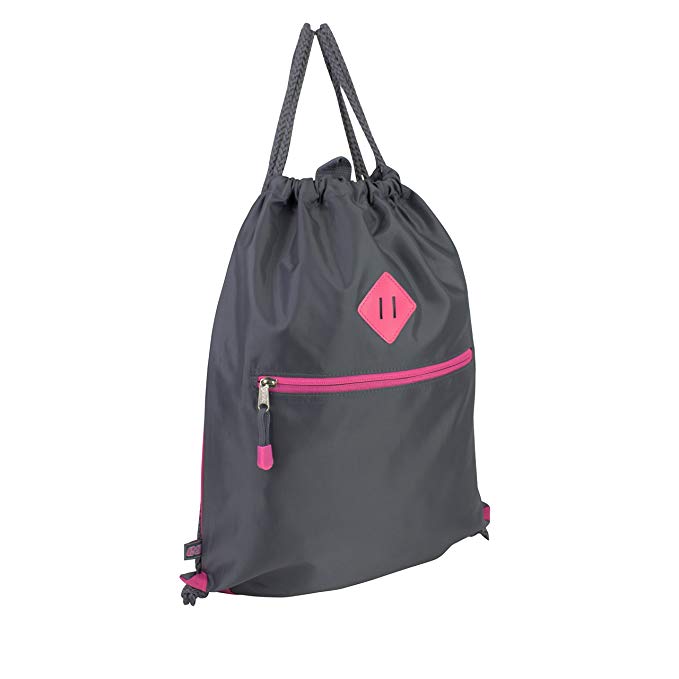 Eastsport Everyday Value Cinch-able Drawstring Sling with Front Easy Access Zip Pocket