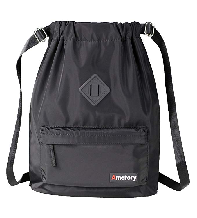 Drawstring Backpack String Bag Sports Waterproof Sackpack Gymsack Gym Cinch Sack