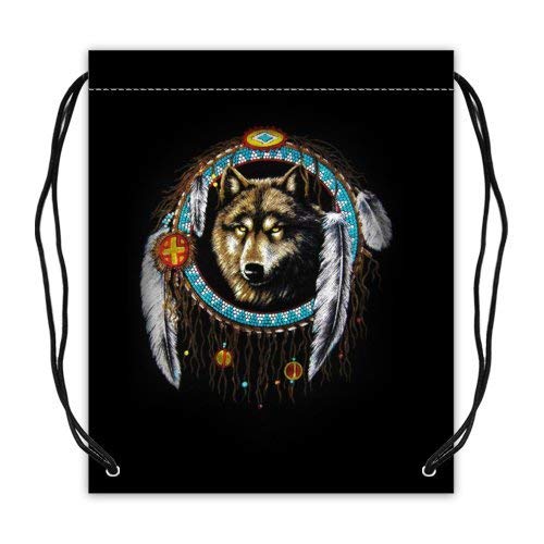 Cool Animal Wolf Wolves Basketball Drawstring Bags Backpack, Sports Equipment Bag - 16.5