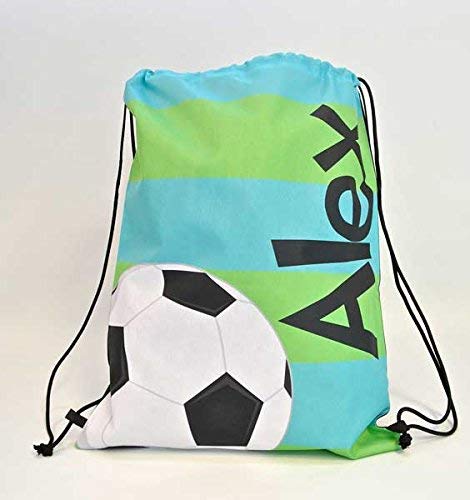 Tin Tree Gifts Customized Drawstring Backpack Soccer Personalized Backpack