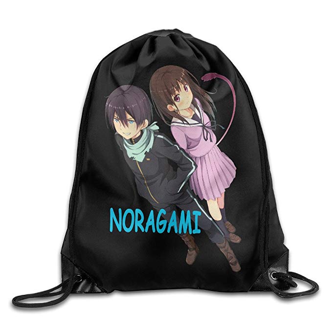 Manga Noragami Logo Drawstring Backpack Bag White
