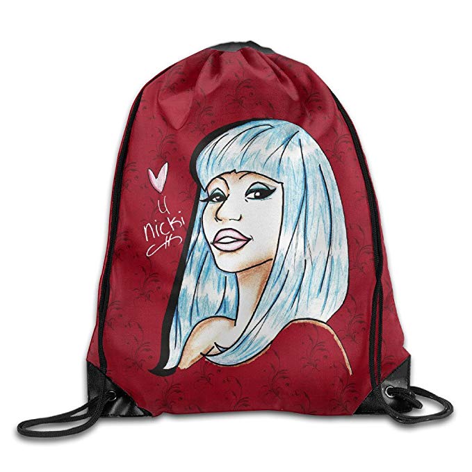 Creative Design Nicki Minaj Drawstring Backpack Sport Bag For Men And Women