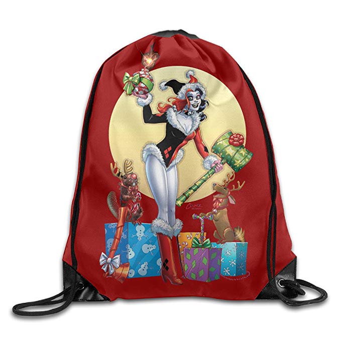 Suicide Squad Harley Quinn Christmas Travel Sport Bag Drawstring Backpack/Rucksack