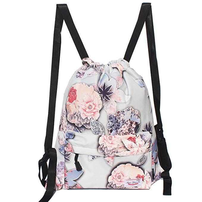 Drawstring Bag Original Backpack for Travel School Gym Beach 2 Sizes