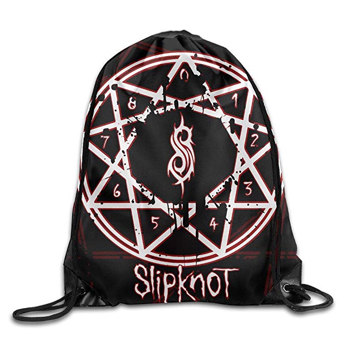 FOODE Slipknot New Wave Of American Heavy Metal Drawstring Backpack Sack Bag