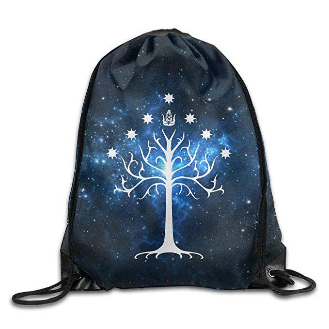 Lord Of The Rings - Tree Of Gondor Drawstring Backpack Bag White