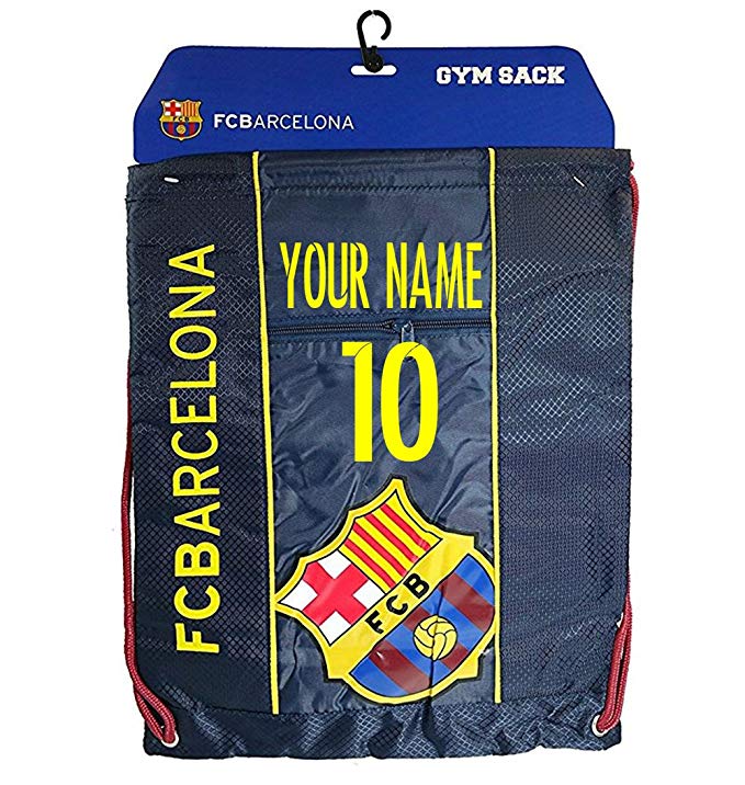 FC Barcelona Cinch Bag Sack Backpack Book bag Add Your Name and Number