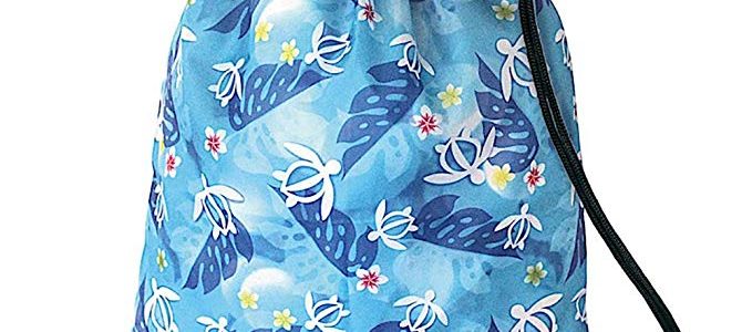 Hawaiian Style Drawstring Backpack Honu Turtle Floral Review
